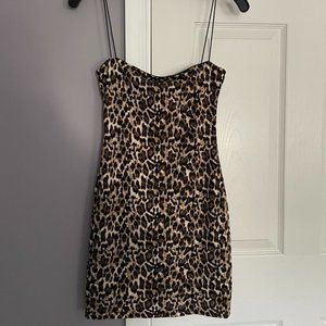 Salty Cheetah Print Bodycon Mini Dress